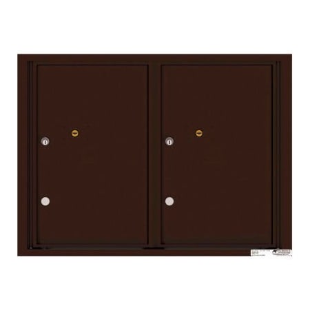 Florence Mfg Co Florence Versatile 4C Horizontal Mailbox 4C06D-2P, 23-1/4"H, 2 Parcel, Front Loading, Brown, USPS 4C06D-2PDB